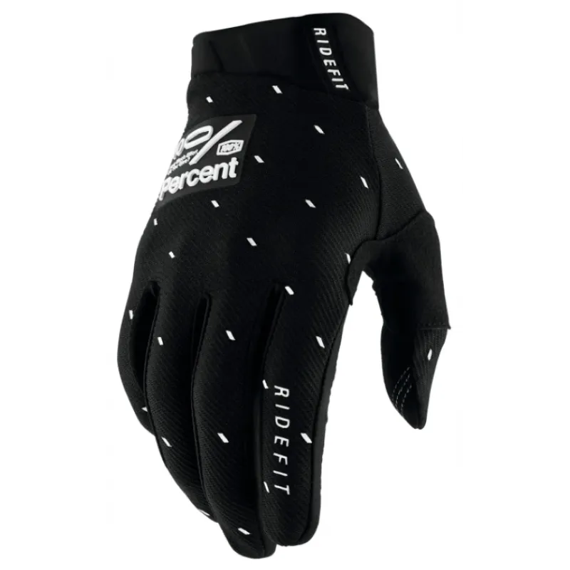 Nu rata Manusi motocross 100% RIDEFIT SLASHER BLACK - Mărime: M